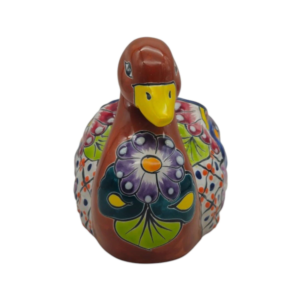Colorful Talavera Duck Planter | Hand-Painted Mexican Succulent Pottery Art