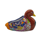 Colorful Talavera Duck Planter | Hand-Painted Mexican Succulent Pottery Art
