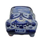 Talavera Car Planter | Small Blue & White Handmade Ceramic Pot