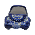 Talavera Car Planter | Small Blue & White Handmade Ceramic Pot