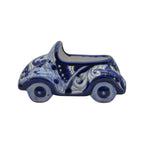 Talavera Car Planter | Small Blue & White Handmade Ceramic Pot