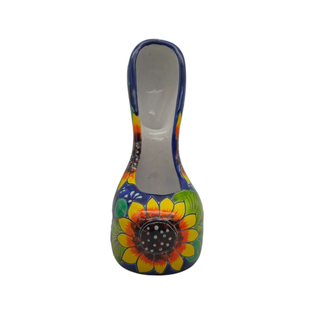 Colorful Talavera High Heel Statue | Handmade Mexican Home Decor