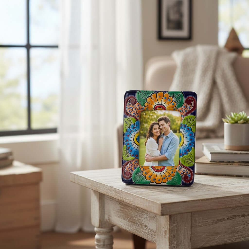Talavera Picture Frame | Colorful Handcrafted Mexican Home Decor