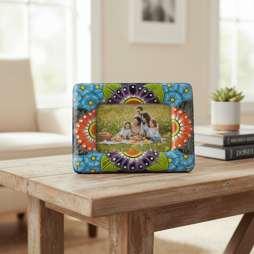 Talavera Picture Frame | Colorful Handcrafted Mexican Home Decor