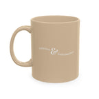 Aufstehen und weitermachen Minimalist Mug, Ceramic Mug for mental health