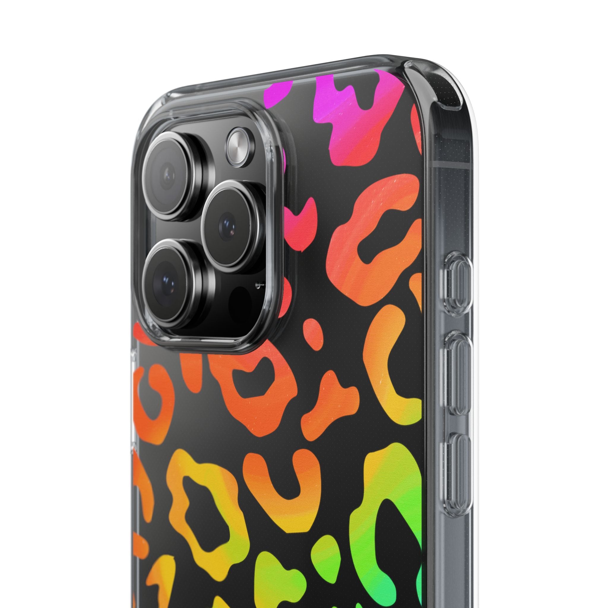 Bespattered Facade Watercolor Rainbow Leopard Clear Case