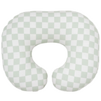 Leaf Green & White Checkered Nursing Pillow Cover