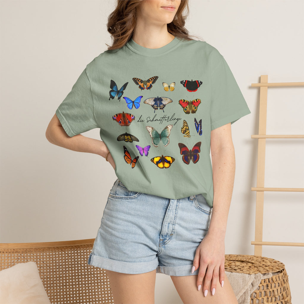 German 'die Schmetterlinge' Butterflies T-Shirt, Comfort Colors, gift for German speaker