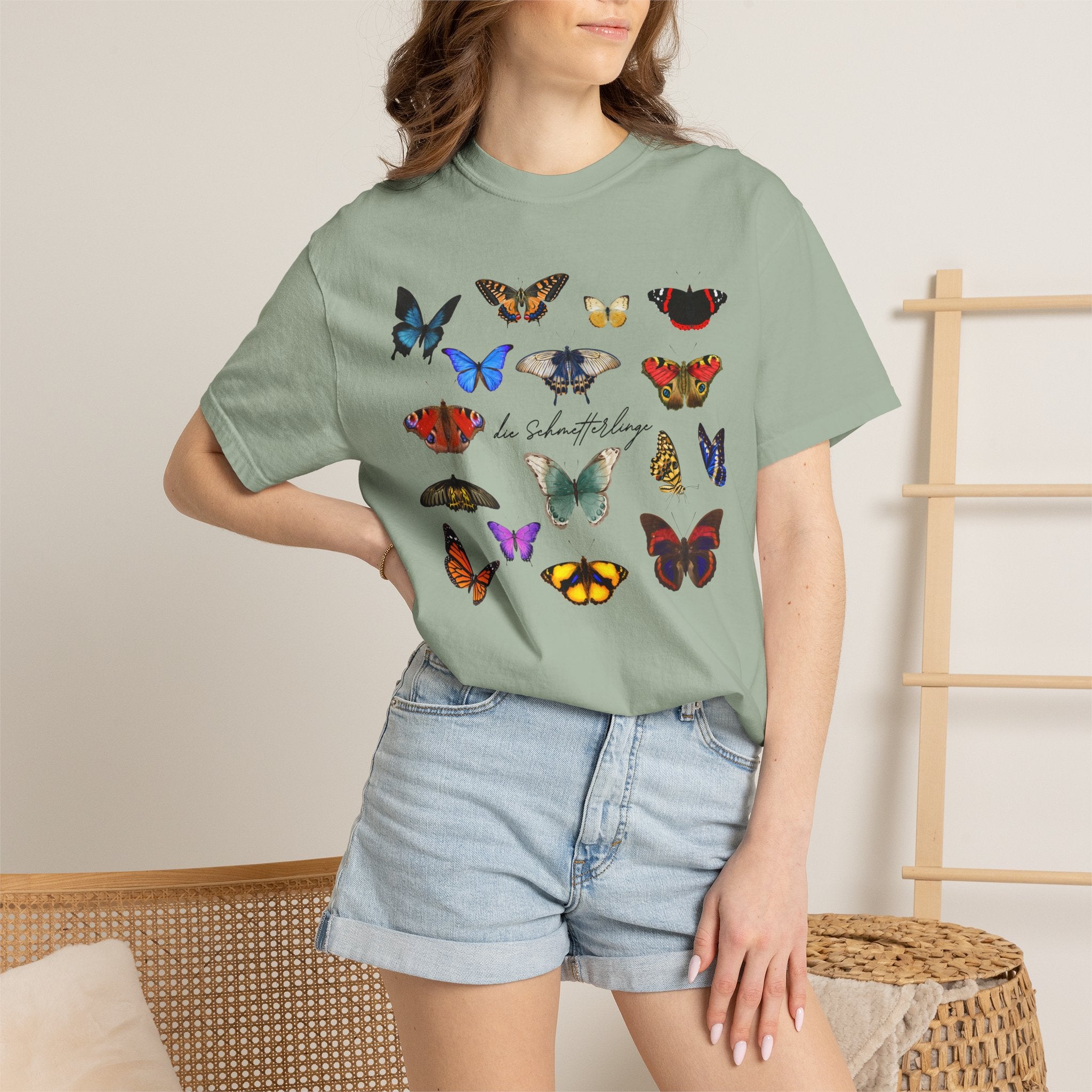German 'die Schmetterlinge' Butterflies T-Shirt, Comfort Colors, gift for German speaker