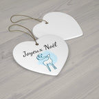Joyeux Noel Ceramic Ornament by Printify