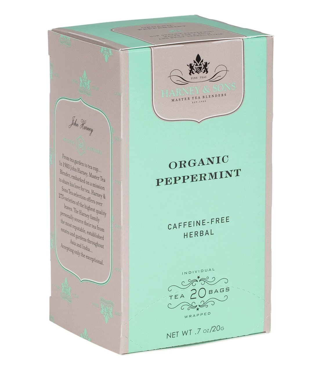 Organic Peppermint Herbal Premium Teabags by Harney & Sons Fine Teas