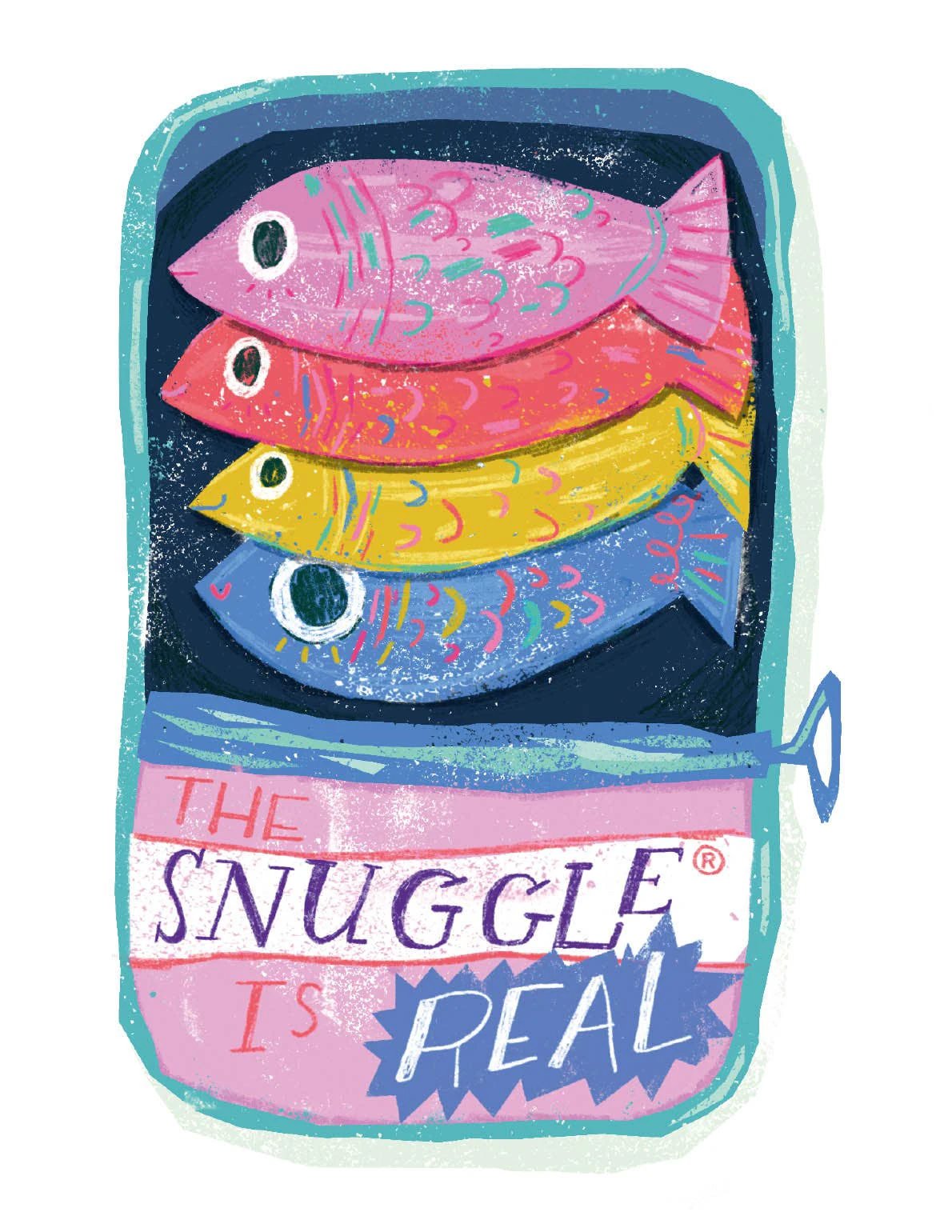Gibbs Smith - The Snuggle is Real Postcard w/envelope by Tia Chucha's Centro Cultural & Bookstore
