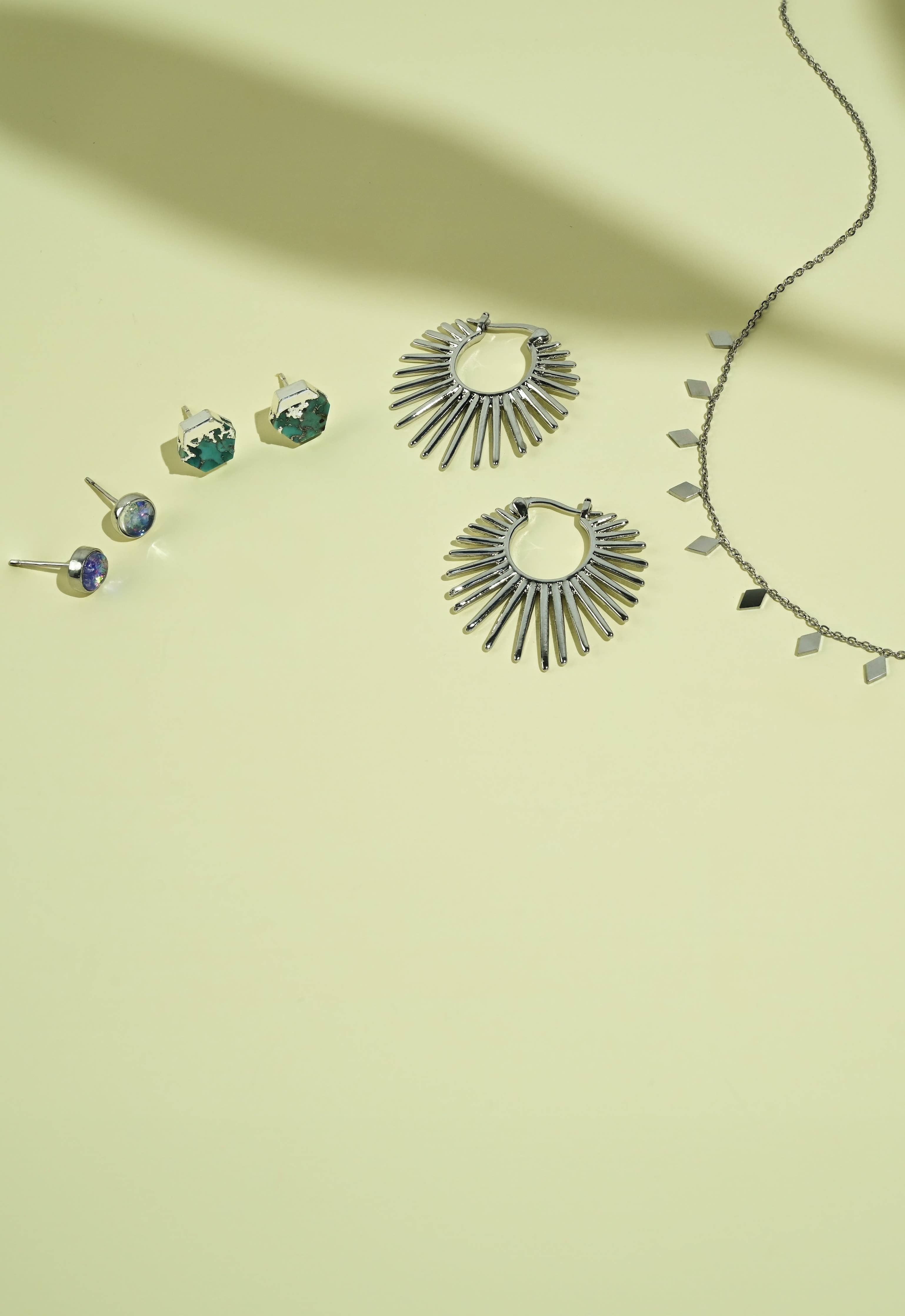 Radiant Rise Hoops in Platinum