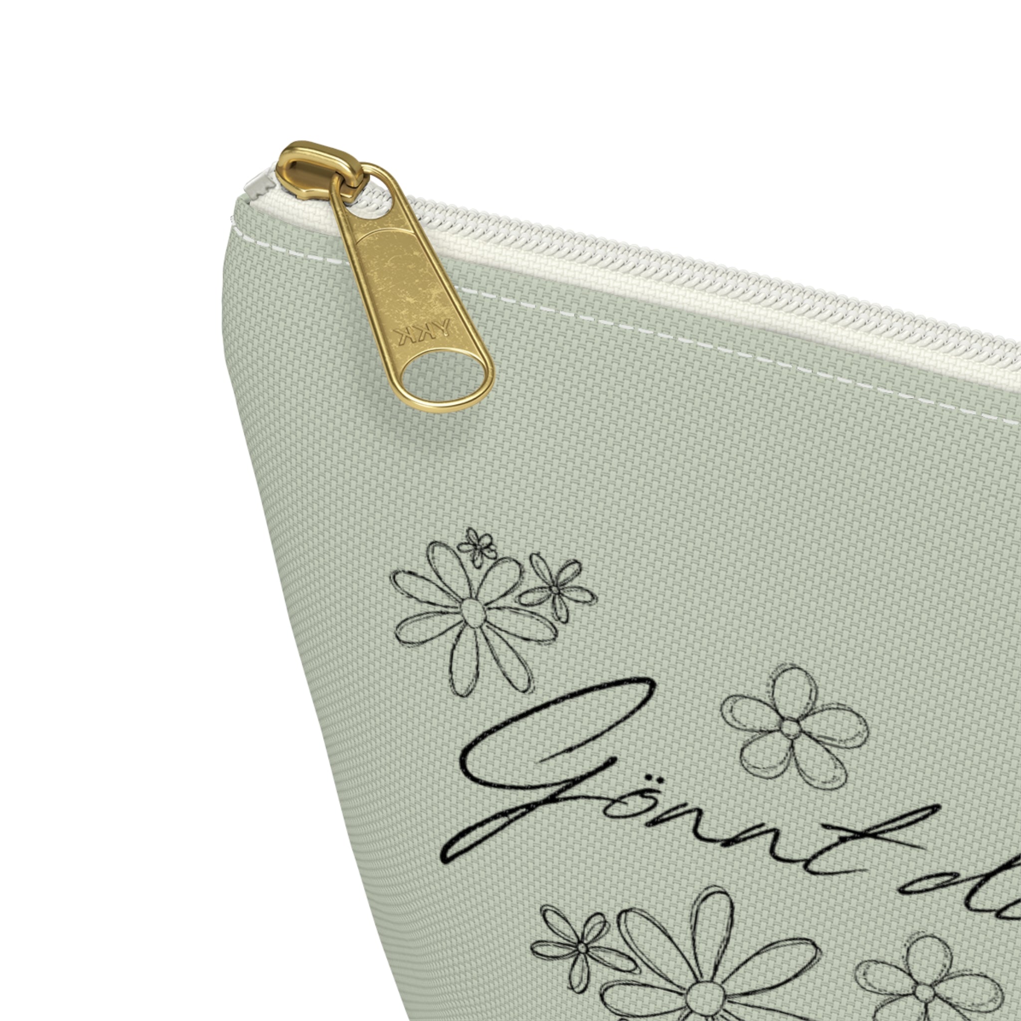 German mental health Accessory Pouch "Gönnt dir eine Pause" (Give yourself a break) Floral Makeup Bag, geschenk