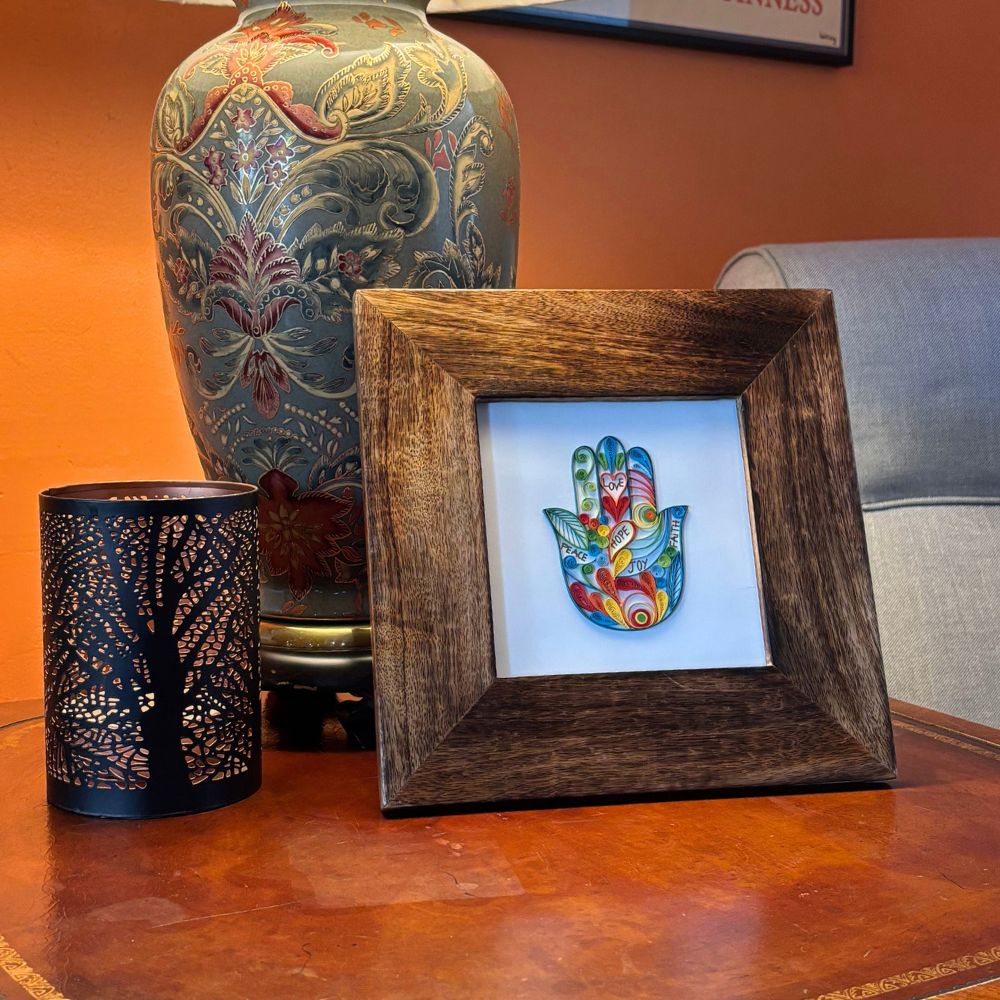 Hamsa Hand Quilled Greeting Card