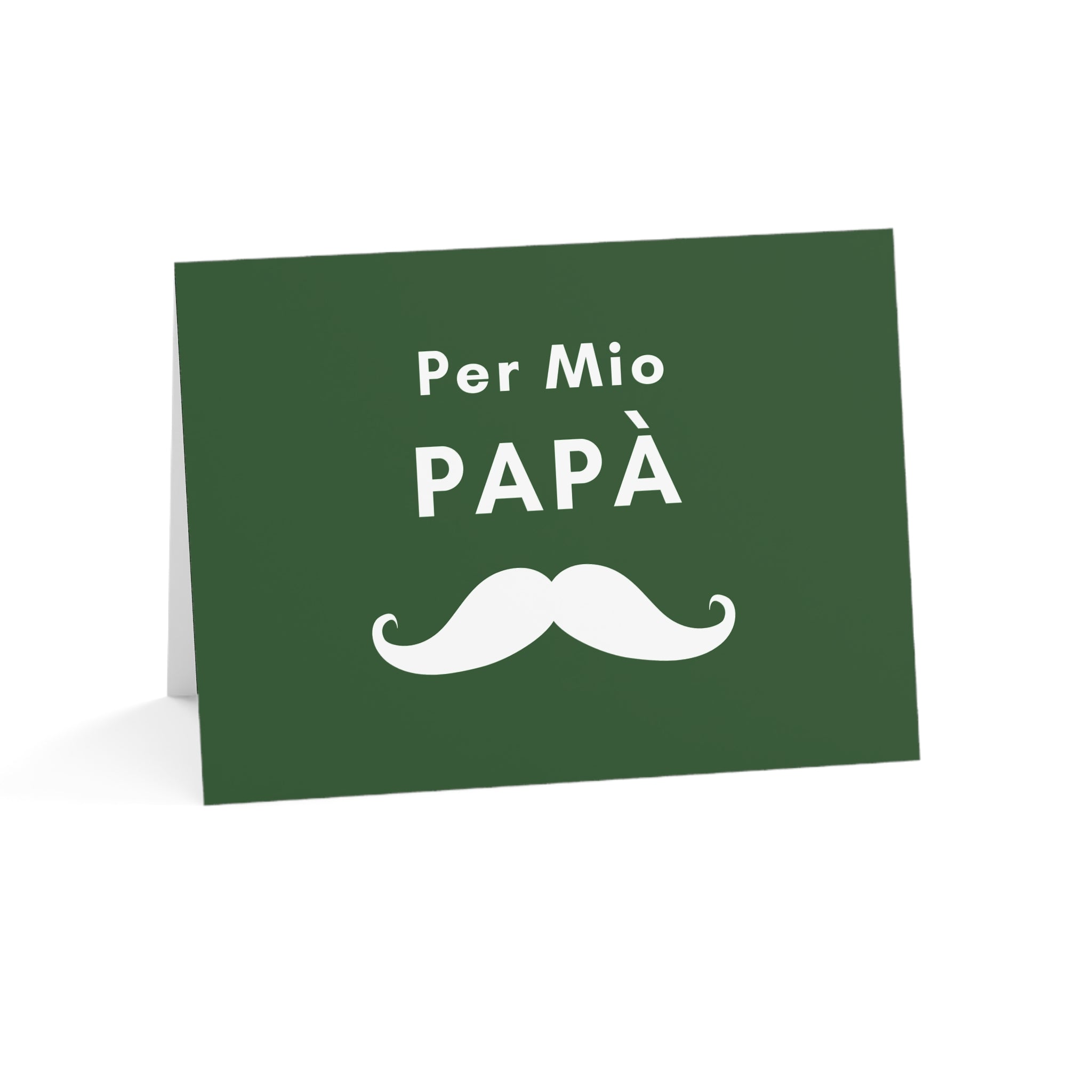 Per Mio Papà Italian Greeting Card for birthday or Father's Day, Card with Moustache, blank inside with envelope