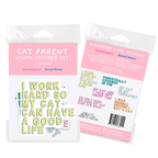 Cat Parent Vinyl Sticker Pack – Set of 6 Pet Owner Stickers by Five Dot Post