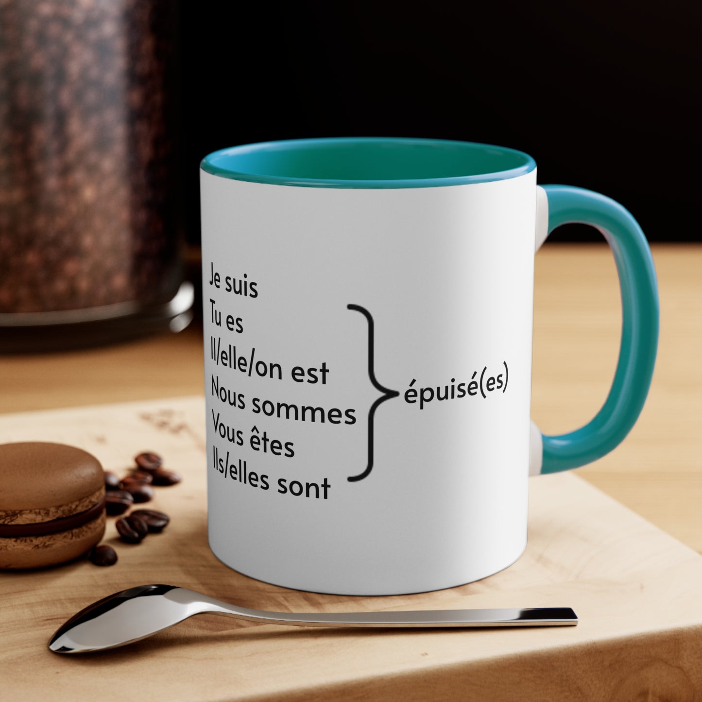 Je suis épuisé (I am exhausted) 11oz Accent Mug