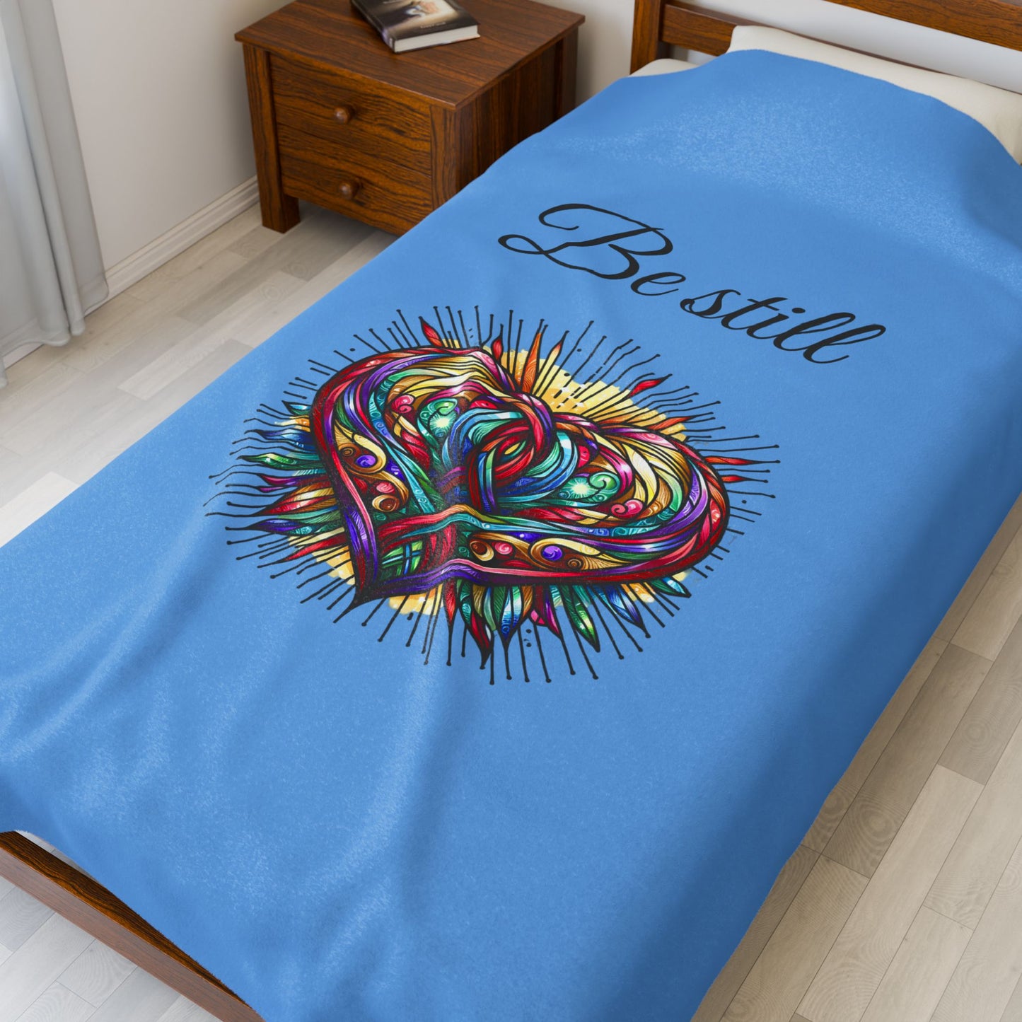 Be Still velveteen plush blanket