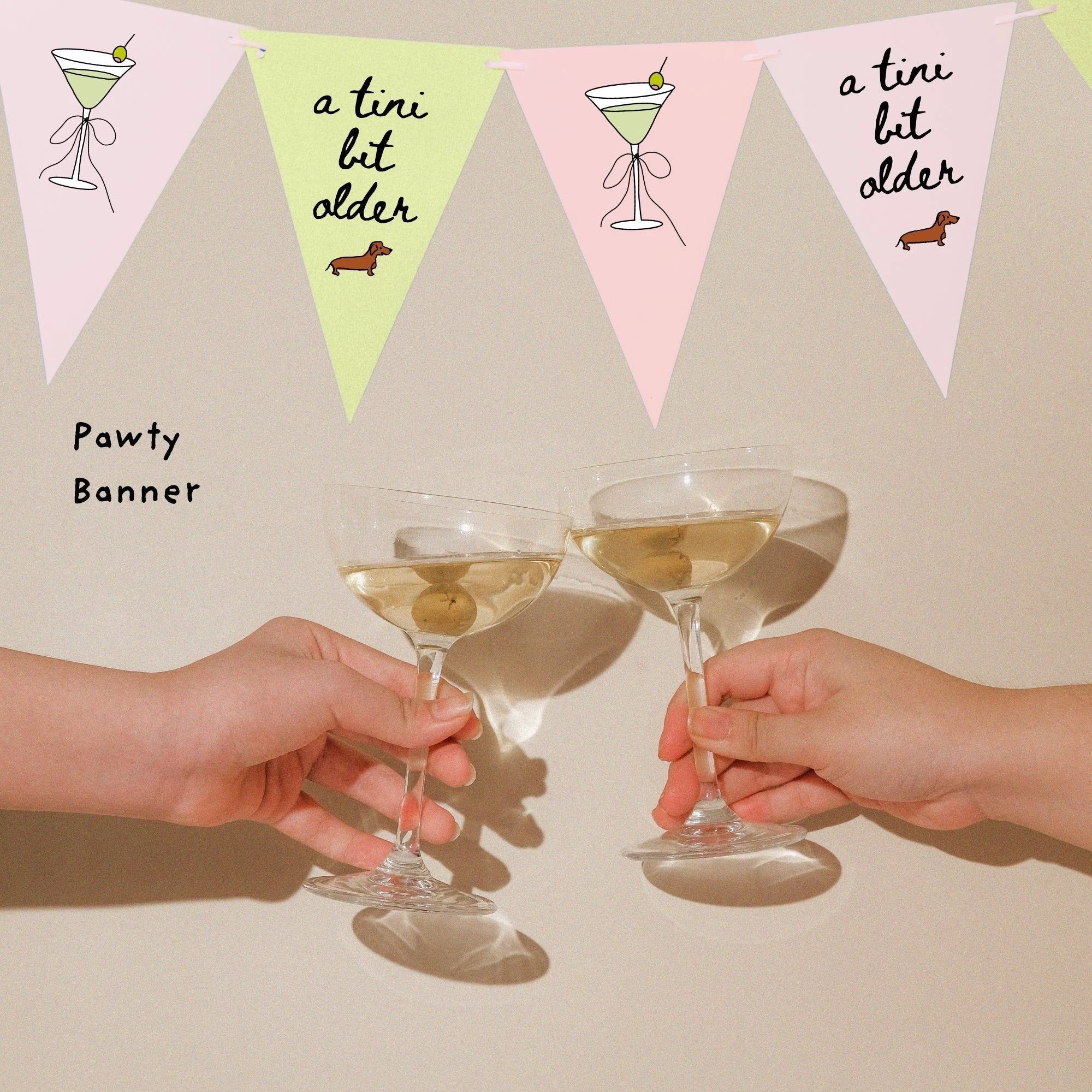 Sweet Paws x Five Dot Post "Weenies and Tinis" Pawty Pack 18 pc set by Five Dot Post