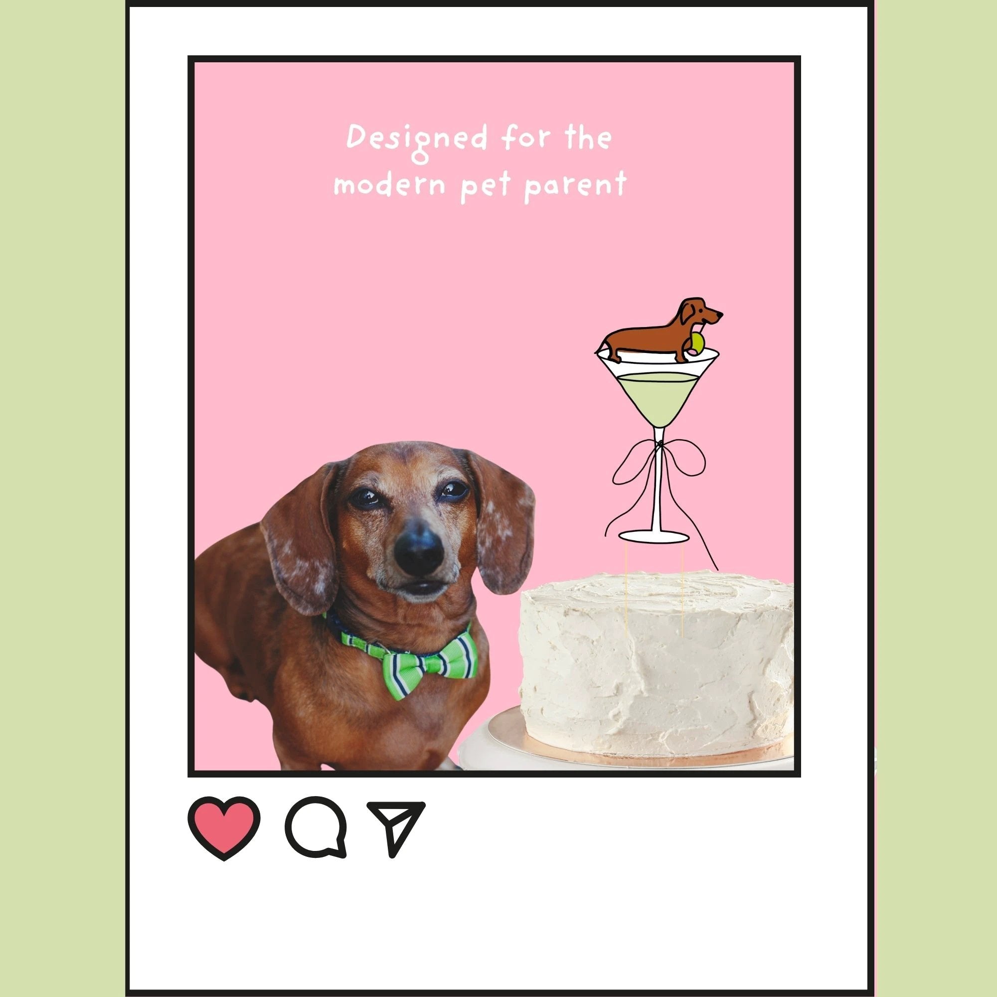 Sweet Paws x Five Dot Post "Weenies and Tinis" Pawty Pack 18 pc set by Five Dot Post