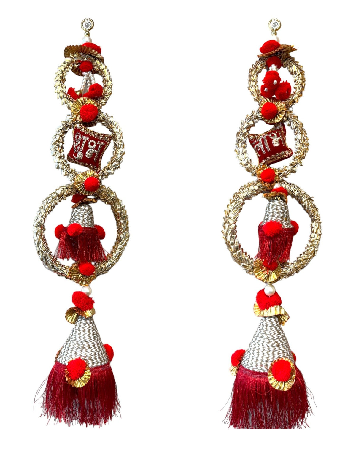 24" Long Shubh Labh Lari, Set of 2 Festive Decor La Vie Bien 24" Long Shubh Labh Lari, Set of 2