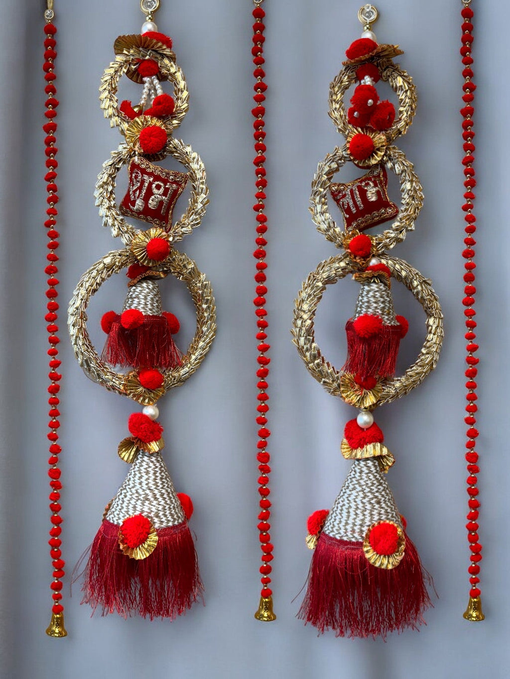 24" Long Shubh Labh Lari, Set of 2 Festive Decor La Vie Bien 24" Long Shubh Labh Lari, Set of 2