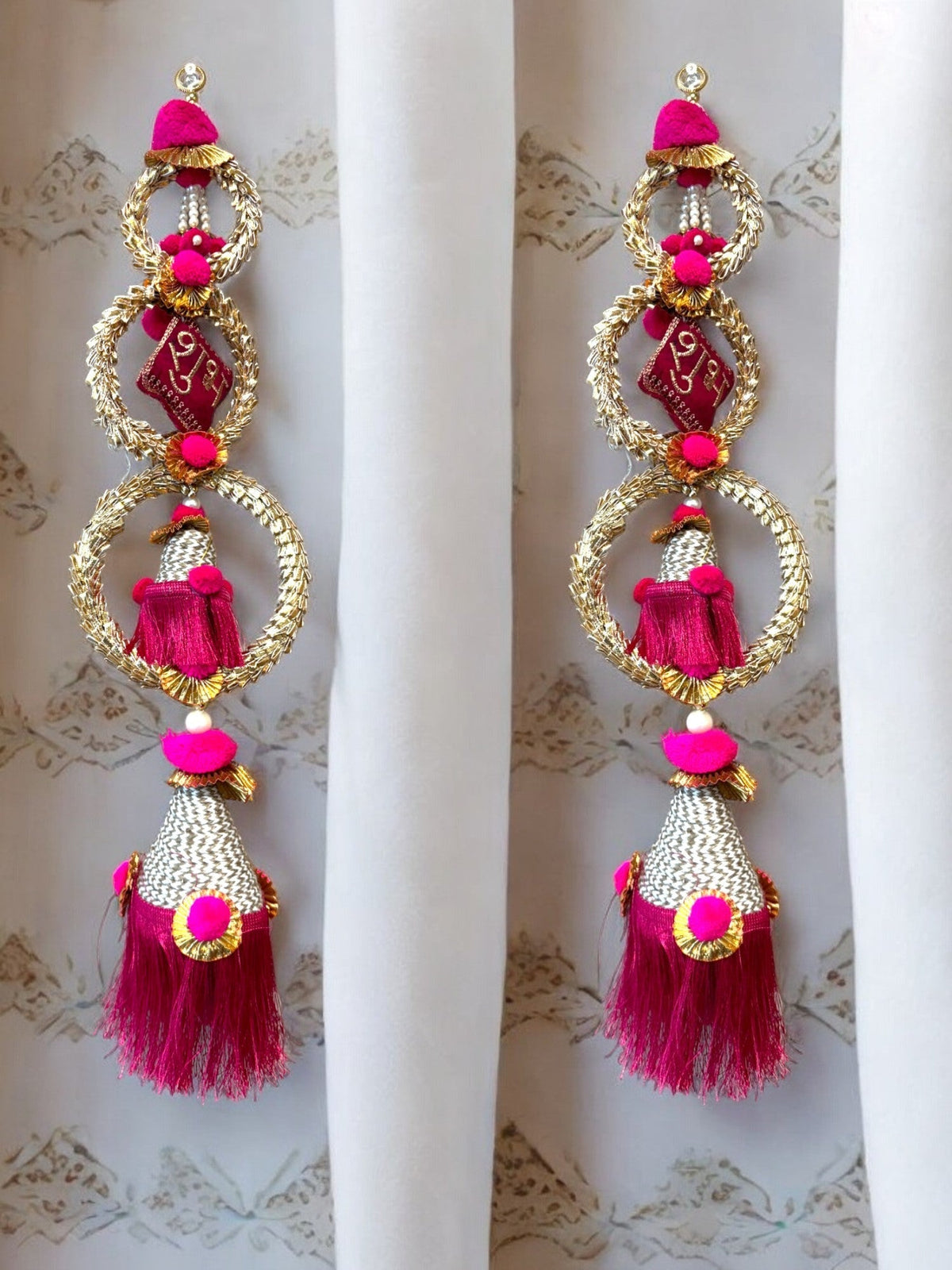 24" Long Shubh Labh Lari, Set of 2 Festive Decor La Vie Bien 24" Long Shubh Labh Lari, Set of 2
