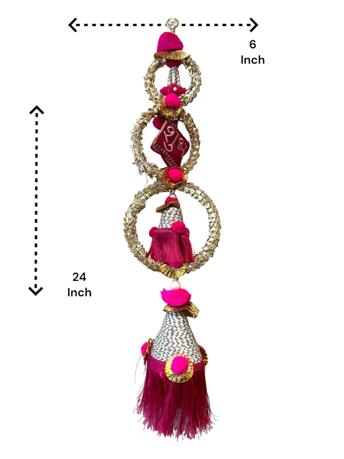 24" Long Shubh Labh Lari, Set of 2 Festive Decor La Vie Bien 24" Long Shubh Labh Lari, Set of 2