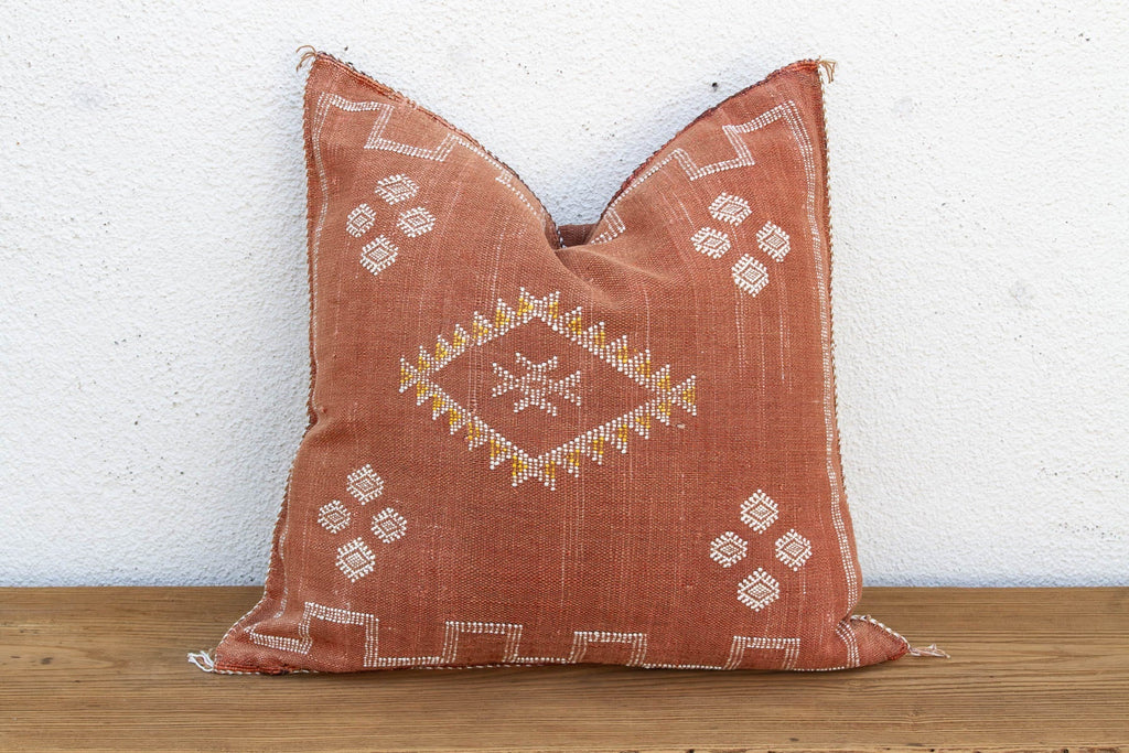 24" Sienna Chevron Moroccan Silk Pillow Throw Pillow La Vie Bien 24" Sienna Chevron Moroccan Silk Pillow