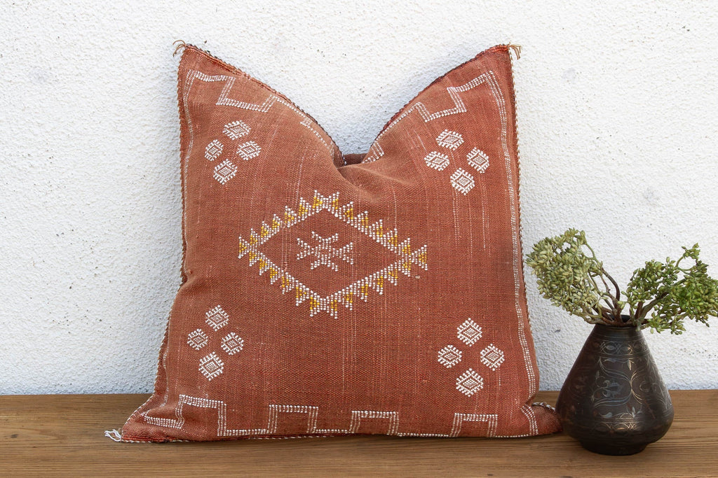 24" Sienna Chevron Moroccan Silk Pillow Throw Pillow La Vie Bien 24" Sienna Chevron Moroccan Silk Pillow