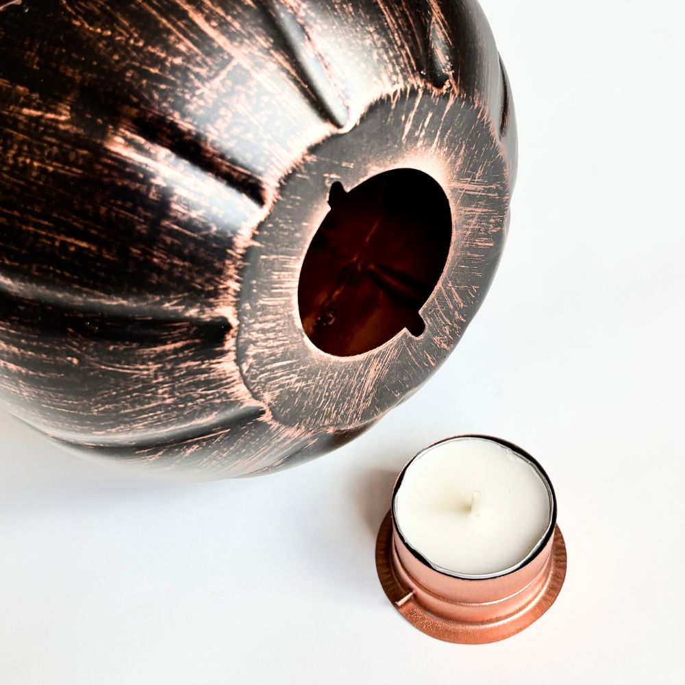 Metal Jack-o'-Lantern Votive Candle Holder