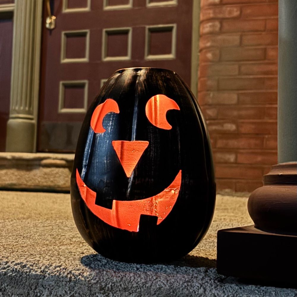 Metal Jack-o'-Lantern Votive Candle Holder