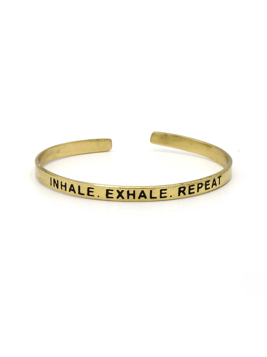 Breathe Quote Cuff by Fair Anita