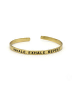 Breathe Quote Cuff by Fair Anita
