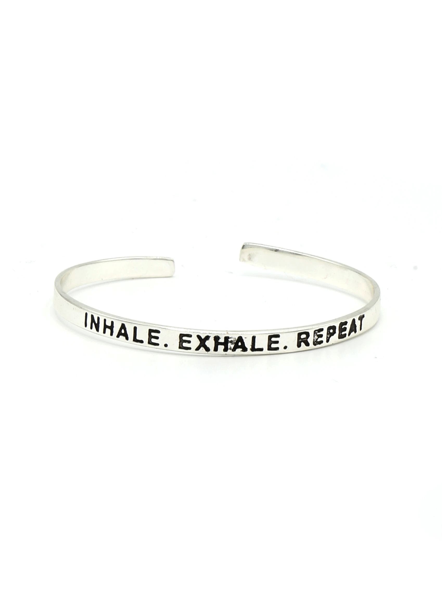 Breathe Quote Cuff by Fair Anita