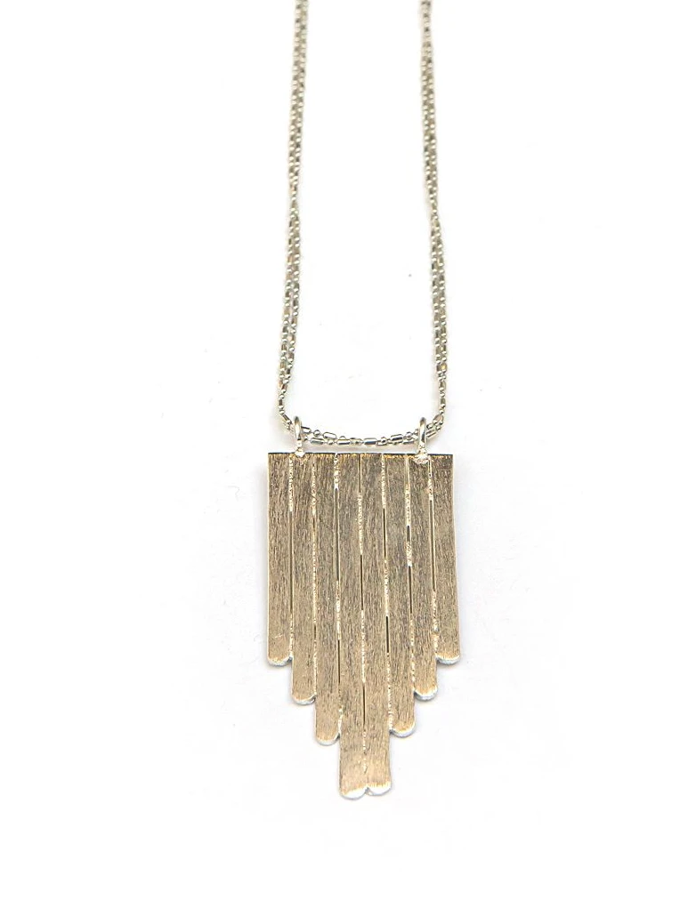 Picket Fence Pendant Necklace by Fair Anita
