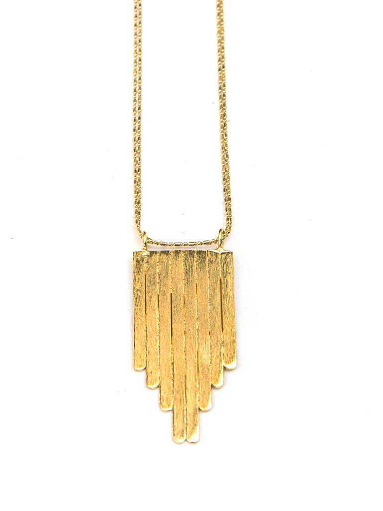 Picket Fence Pendant Necklace by Fair Anita