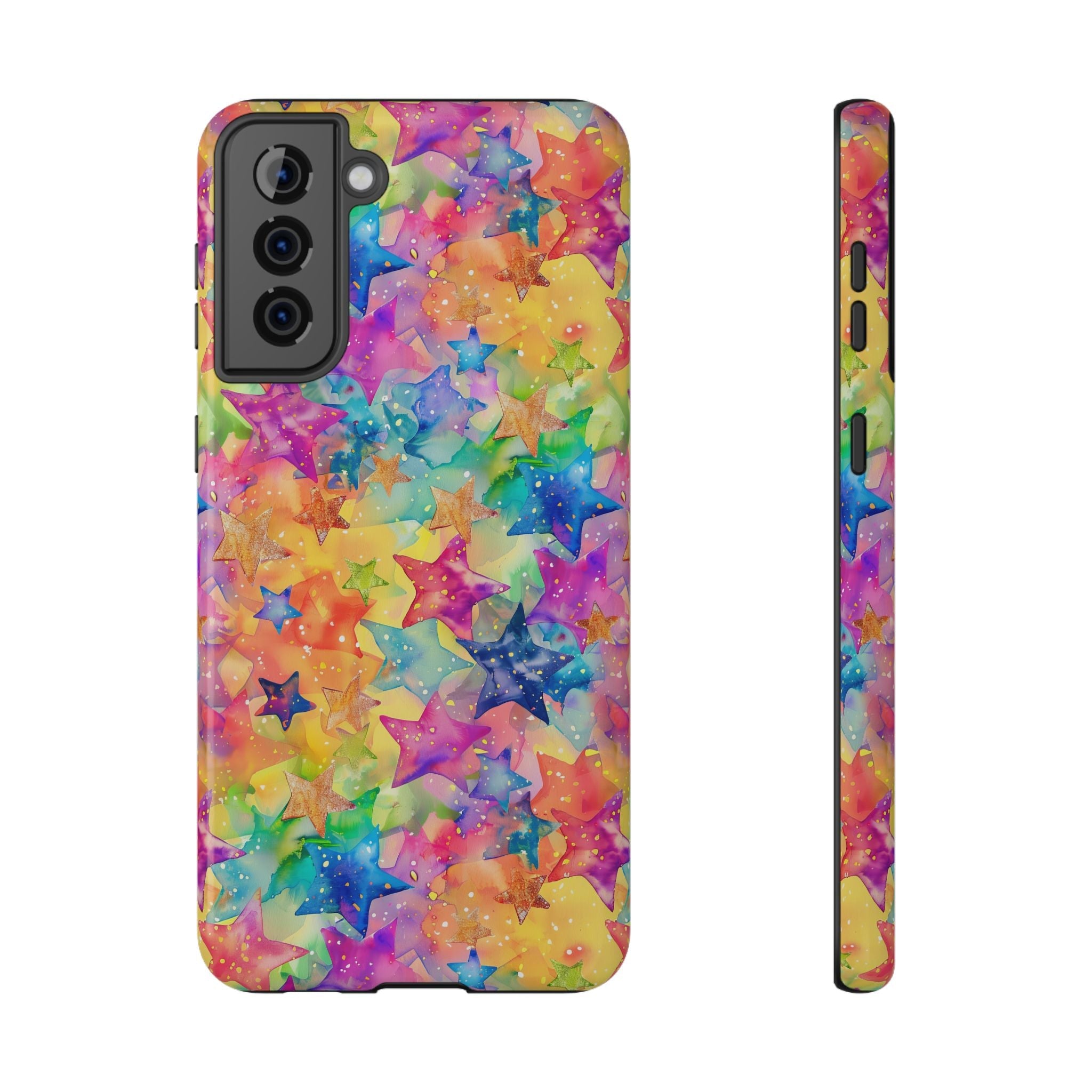 Bespattered Facade Rainbow Stars Impact-Resistant Case