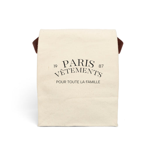 Paris vêtements Stylish French Canvas Lunch Bag