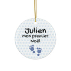 Mon premier Noel Ceramic Ornament by Printify