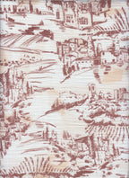 Brown Toile Ruffle Baby Lounger Cover
