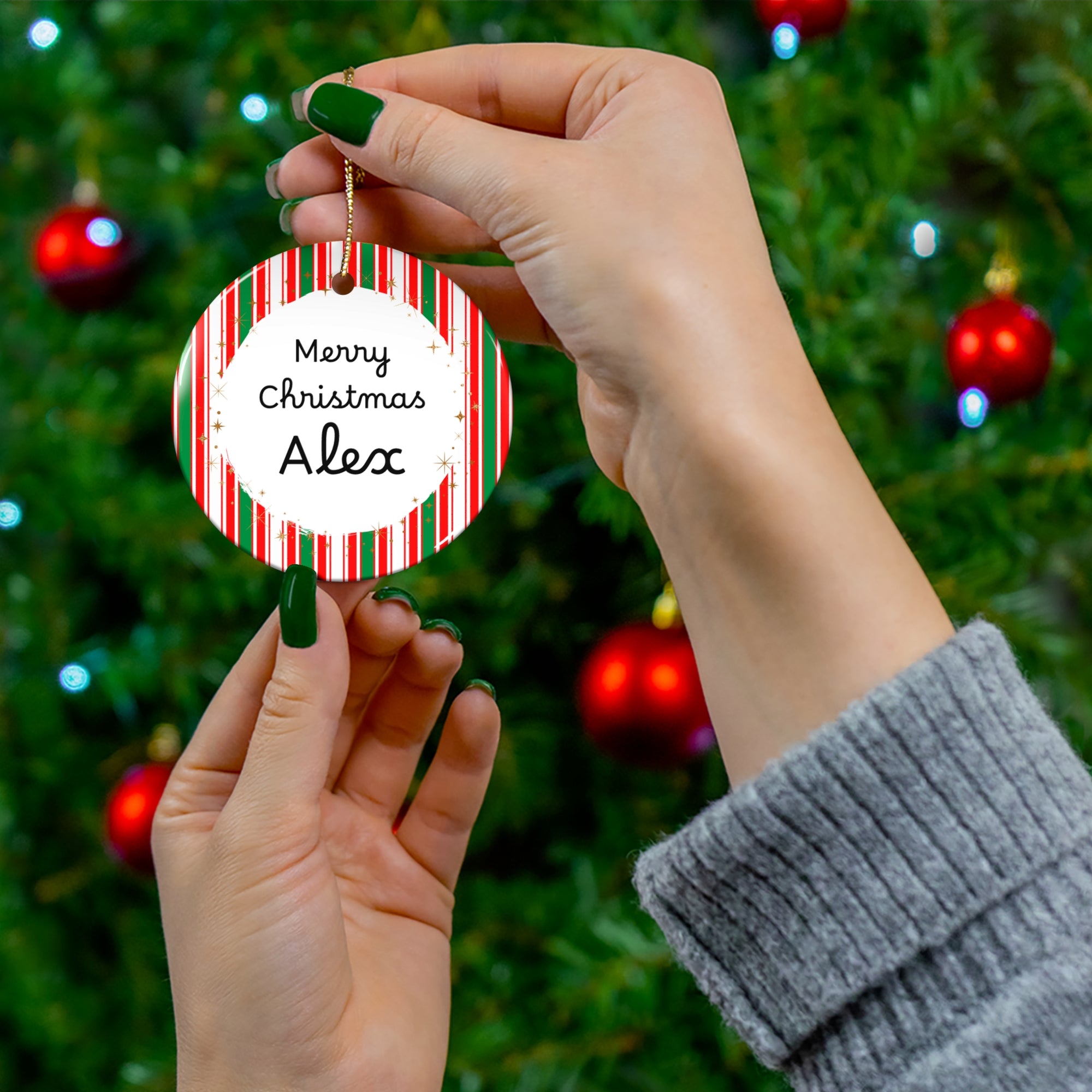 Personalized name "Merry Christmas" Ornament
