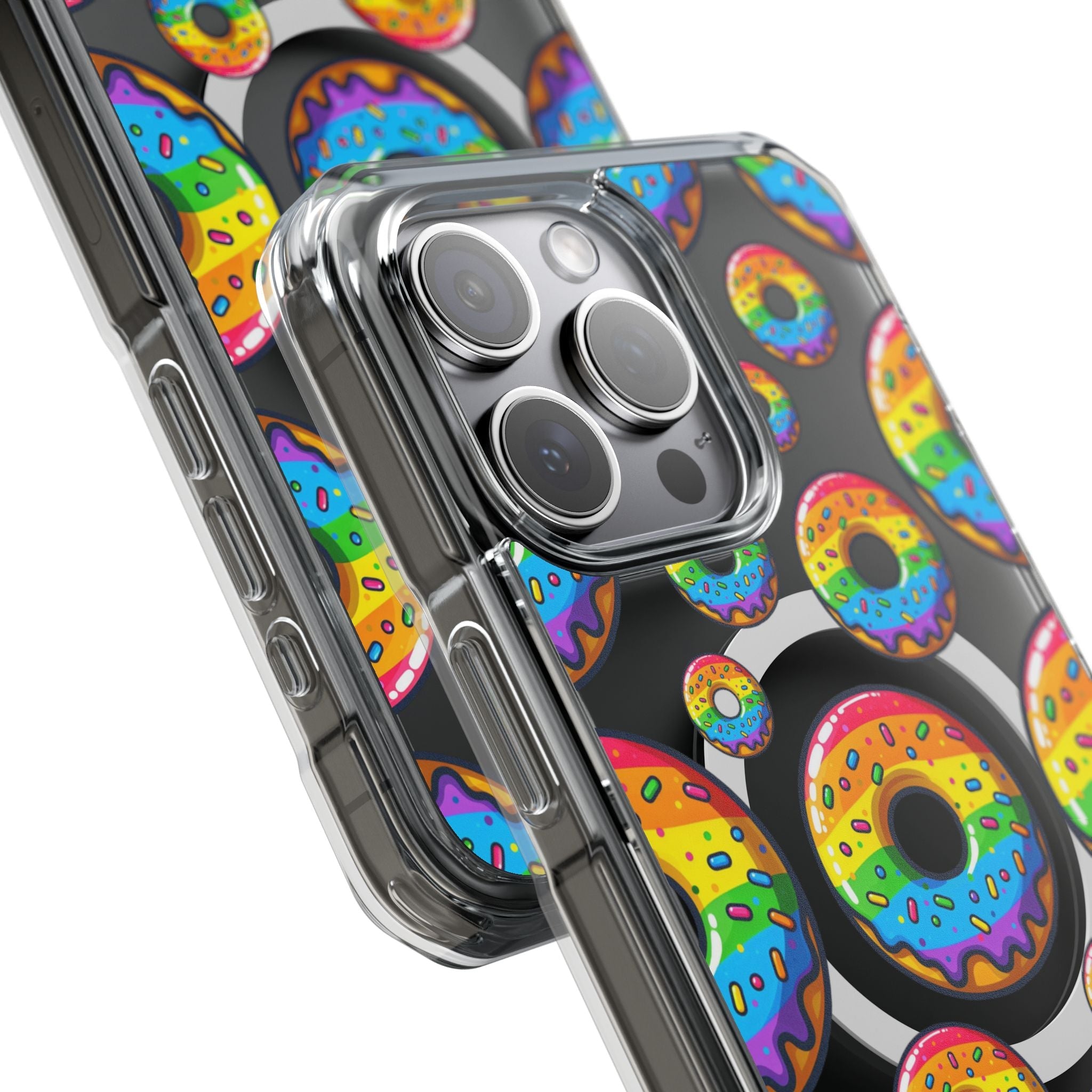 Bespattered Facade Rainbow Sprinkle Donut MagSafe Clear Impact Cases