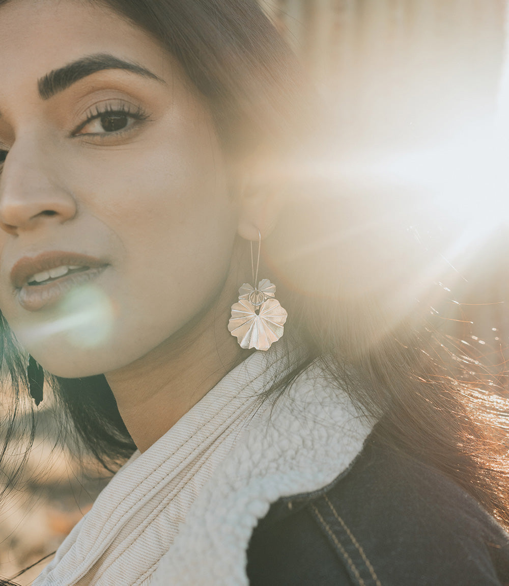 Sayuri Ginkgo Leaf Dangle Earrings