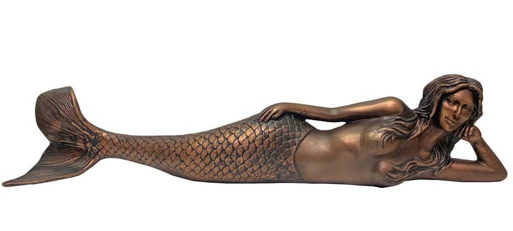 25"L Copper finish Little Dreamy Lying Mermaid La Vie Bien 25"L Copper finish Little Dreamy Lying Mermaid