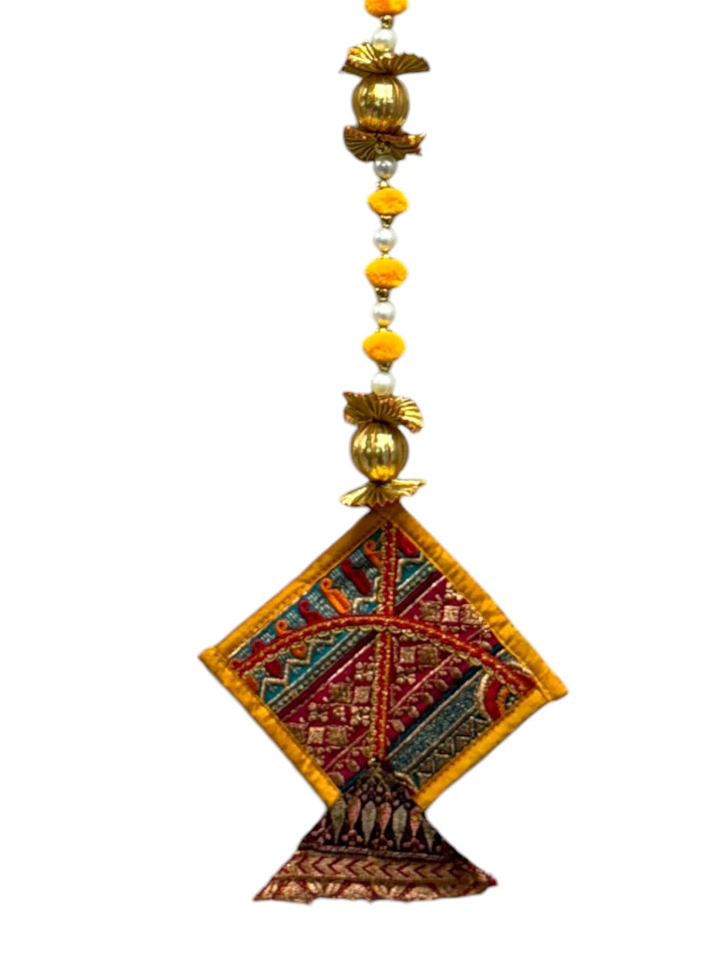 26" Long Gota Ball & Pearl Lari with Kite Tassels for Lohri or Makar Sankranti, Set of 5 Festive Decor La Vie Bien 26" Long Gota Ball & Pearl Lari with Kite Tassels for Lohri or Makar Sankranti, Set of 5