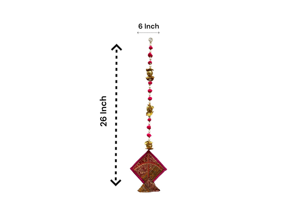 26" Long Gota Ball & Pearl Lari with Kite Tassels for Lohri or Makar Sankranti, Set of 5 Festive Decor La Vie Bien 26" Long Gota Ball & Pearl Lari with Kite Tassels for Lohri or Makar Sankranti, Set of 5