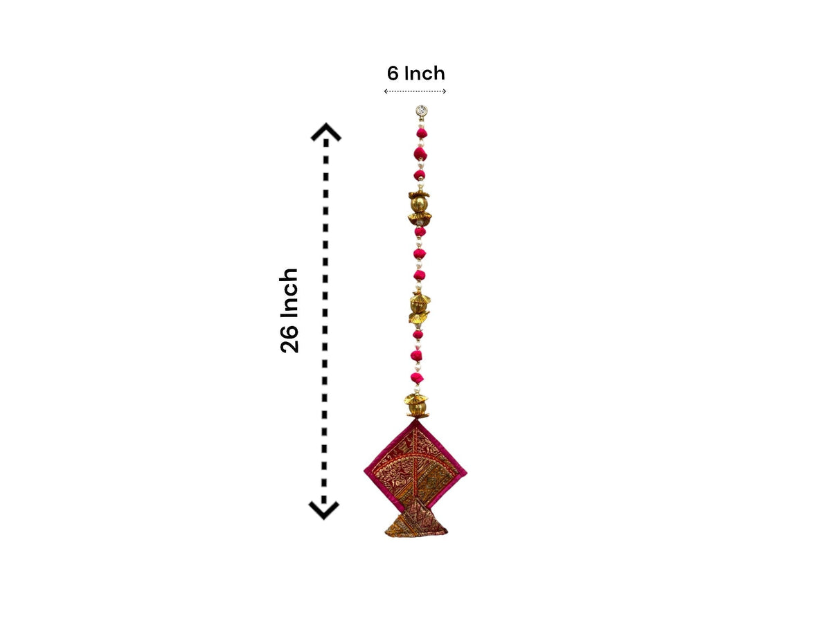 26" Long Gota Ball & Pearl Lari with Kite Tassels for Lohri or Makar Sankranti, Set of 5 Festive Decor La Vie Bien 26" Long Gota Ball & Pearl Lari with Kite Tassels for Lohri or Makar Sankranti, Set of 5