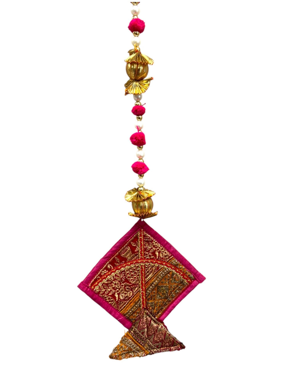 26" Long Gota Ball & Pearl Lari with Kite Tassels for Lohri or Makar Sankranti, Set of 5 Festive Decor La Vie Bien 26" Long Gota Ball & Pearl Lari with Kite Tassels for Lohri or Makar Sankranti, Set of 5